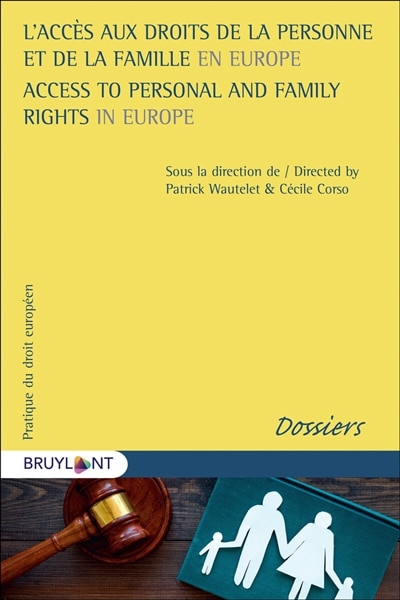 Front cover_L' accès aux droits de la personne et de la famille en Europe
