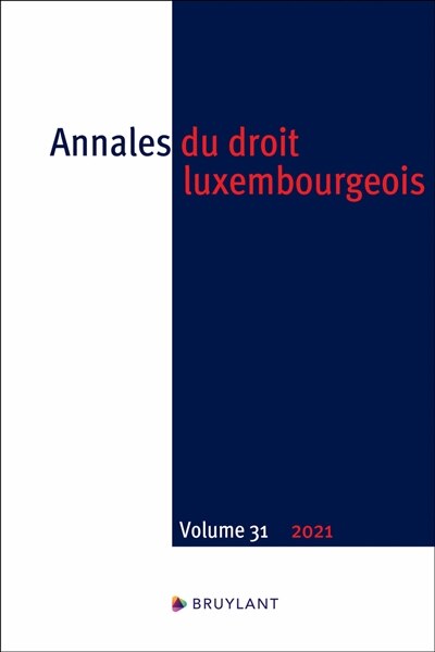 Couverture_Annales du droit luxembourgeois, n&deg;31 (2021)
