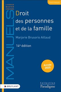 Front cover_Droit des personnes et de la famille