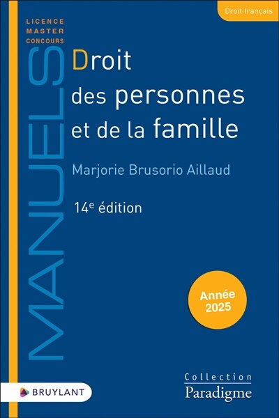 Front cover_Droit des personnes et de la famille