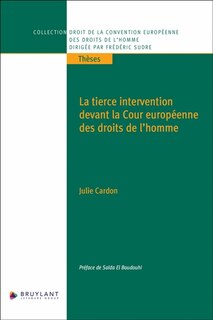 Front cover_La tierce intervention devant la Cour européenne des droits de l'homme