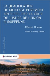 Front cover_La qualification de montage purement artificiel par la Cour de justice de l'Union européenne