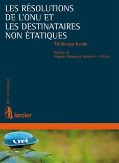 Front cover_Les résolutions de l'ONU et les destinataires non étatiques