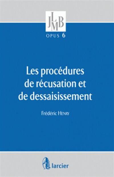 Front cover_Les procédures de récusation et de dessaisissement