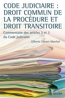 Front cover_Code judiciaire