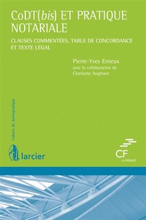Front cover_CoDT(bis) et pratique et pratique notariale