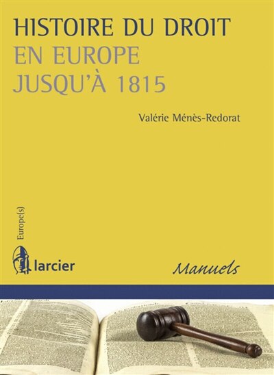 Couverture_Histoire du droit en Europe jusqu'à 1815