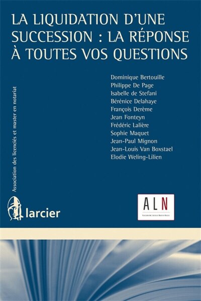 Front cover_La liquidation d'une succession