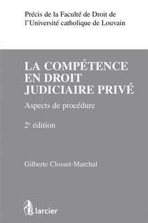 Couverture_La compétence en droit judiciaire privé