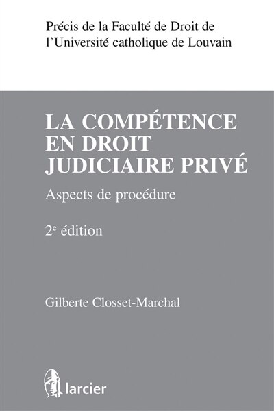 Couverture_La compétence en droit judiciaire privé