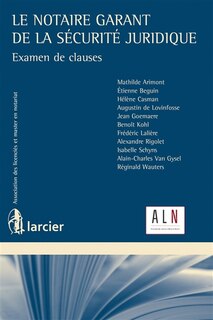 Front cover_Le notaire garant de la sécurité juridique