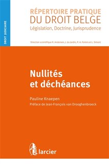 Front cover_Nullités et déchéances