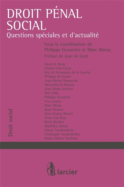 Front cover_Droit pénal social
