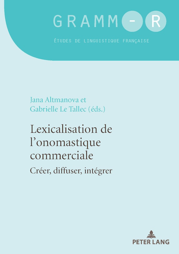 Front cover_Lexicalisation de l'onomastique commerciale