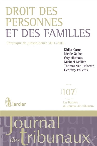 Front cover_Droit des personnes et des familles