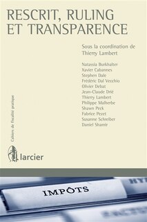 Front cover_Rescrit, ruling et transparence