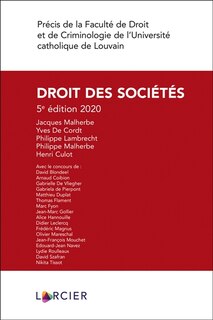 Front cover_Droit des sociétés 2020