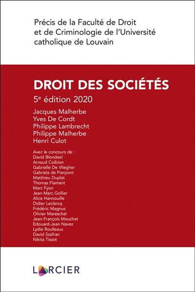 Front cover_Droit des sociétés 2020