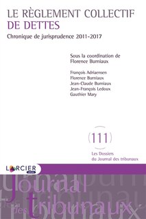 Front cover_Le règlement collectif de dettes