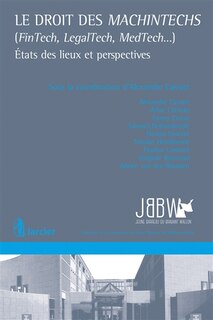 Front cover_Le droit des MachinTechs (FinTech, LegalTech, MedTech...)
