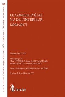 Front cover_Le Conseil d'Etat vu de l'intérieur (2002-2017)
