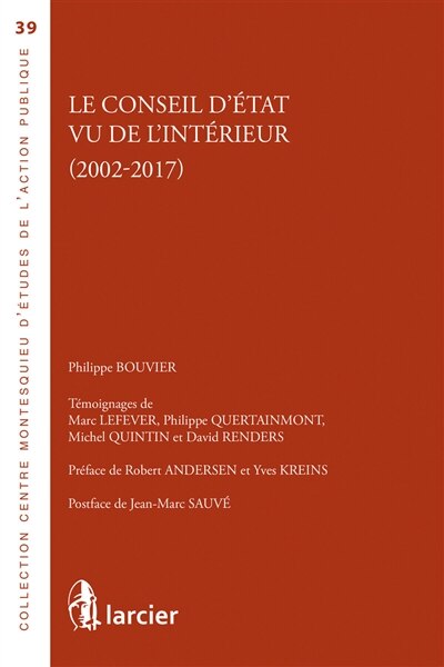 Front cover_Le Conseil d'Etat vu de l'intérieur (2002-2017)