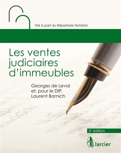 Front cover_Les ventes judiciaires d'immeubles