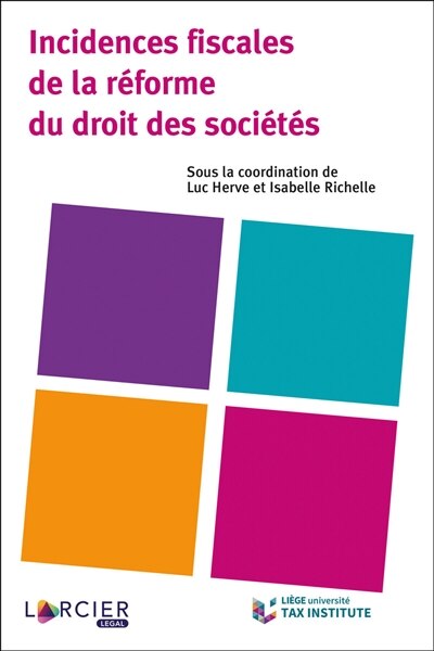 Front cover_Incidences fiscales de la réforme du droit des sociétés