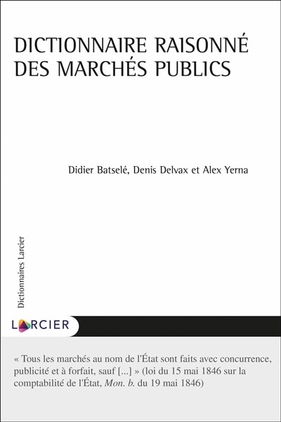 Couverture_Dictionnaire raisonné des marchés publics