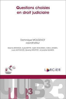 Front cover_Questions choisies en droit judiciaire