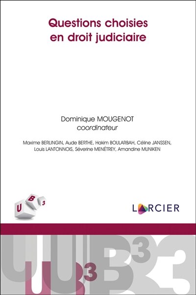 Front cover_Questions choisies en droit judiciaire