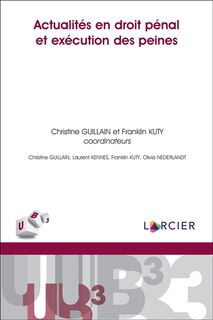 Front cover_Actualités en droit pénal et exécution des peines