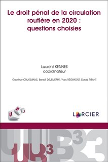 Front cover_Le droit pénal de la circulation routière en 2020