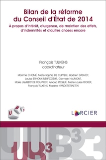 Couverture_Bilan de la réforme du Conseil d'Etat de 2014