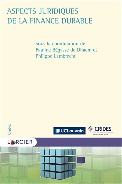 Front cover_Aspects juridiques de la finance durable