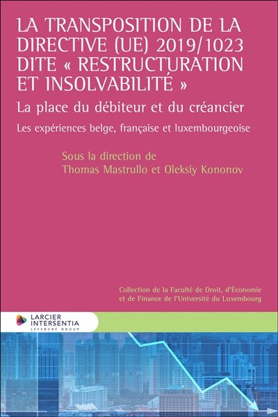 Couverture_La transposition de la directive (UE) 2019-1023 dite restructuration et insolvabilité