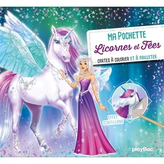 Pochette licornes et fees -cartes..  -ma