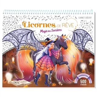 Couverture_LICORNES DE REVE CARNET CREATIF SORCIERES