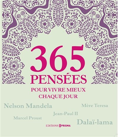 Front cover_365 pensées pour vivre mieux chaque jour