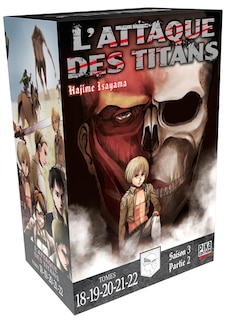 Couverture_Coffret L'attaque des titans : saison 3, partie 2 : tomes 18-19-20-21-22