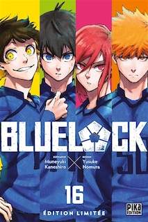 Front cover_Blue lock : volume 16 + Blue lock, egoist bible, guide officiel : coffret