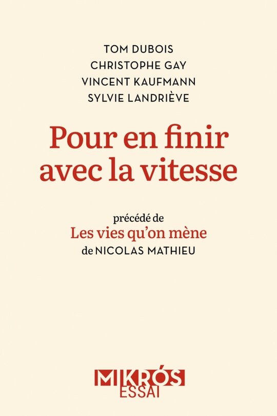 Front cover_Pour en finir avec la vitesse
