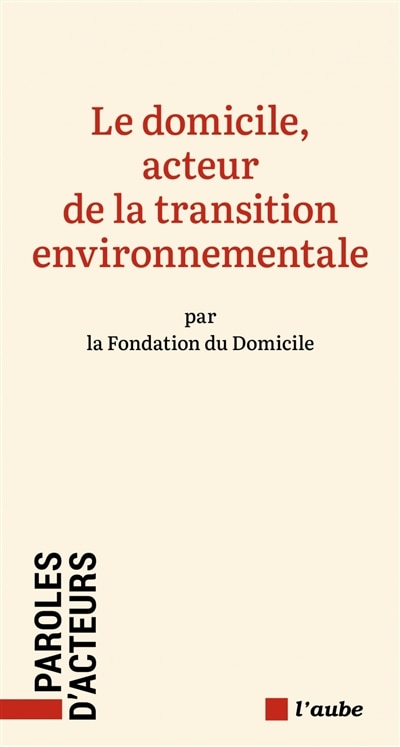 Couverture_Le domicile, acteur de la transition environnementale