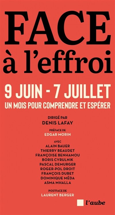 Couverture_Face à l'effroi, 9 juin-7 juillet