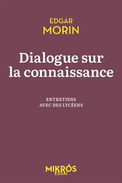 Front cover_Dialogue sur la connaissance