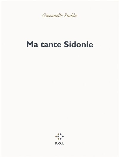 Front cover_Ma tante Sidonie
