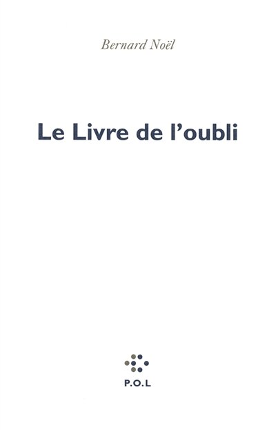 Front cover_Le livre de l'oubli