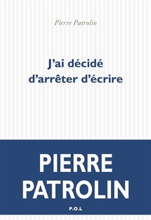 Front cover_J'ai décidé d'arrêter d'écrire