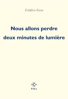 Front cover_Nous allons perdre deux minutes de lumière
