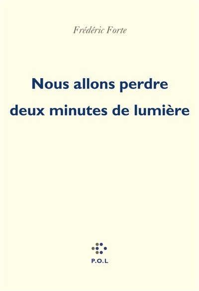 Front cover_Nous allons perdre deux minutes de lumière